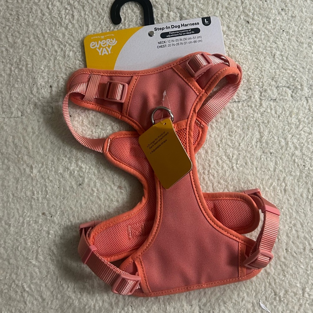 Pink dog harness by every yay